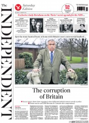 The Independent () Newspaper Front Page for 11 January 2014