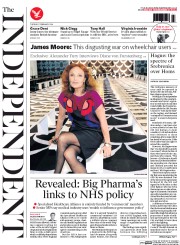 The Independent () Newspaper Front Page for 11 February 2014