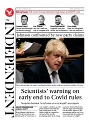 The Independent () Newspaper Front Page for 11 February 2022
