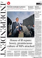 The Independent () Newspaper Front Page for 11 April 2014
