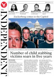 The Independent () Newspaper Front Page for 11 April 2018