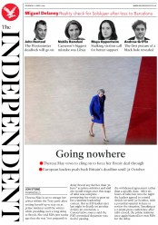 The Independent () Newspaper Front Page for 11 April 2019