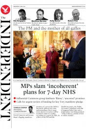 The Independent () Newspaper Front Page for 11 May 2016