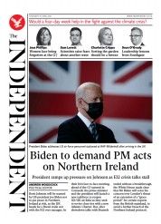 The Independent () Newspaper Front Page for 11 June 2021