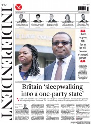 The Independent () Newspaper Front Page for 11 August 2015