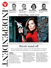 The Independent () Newspaper Front Page for 11 September 2020