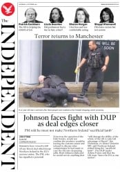 The Independent () Newspaper Front Page for 12 October 2019