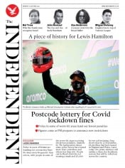 The Independent () Newspaper Front Page for 12 October 2020
