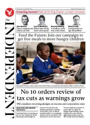 The Independent () Newspaper Front Page for 12 October 2022
