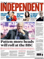 The Independent () Newspaper Front Page for 12 November 2012