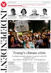 The Independent () Newspaper Front Page for 12 November 2016