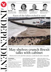 The Independent () Newspaper Front Page for 12 November 2018