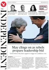 The Independent () Newspaper Front Page for 12 December 2018