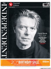 The Independent () Newspaper Front Page for 12 January 2016