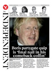 The Independent () Newspaper Front Page for 12 January 2023