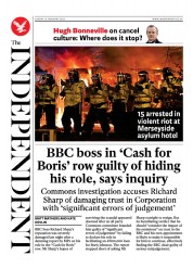 The Independent () Newspaper Front Page for 12 February 2023