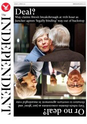 The Independent () Newspaper Front Page for 12 March 2019