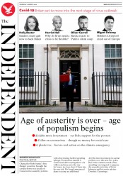 The Independent () Newspaper Front Page for 12 March 2020