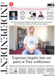 The Independent () Newspaper Front Page for 12 April 2014