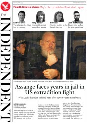 The Independent () Newspaper Front Page for 12 April 2019