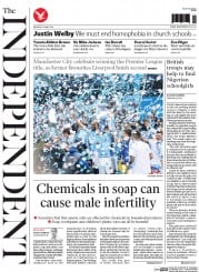 The Independent () Newspaper Front Page for 12 May 2014