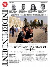 The Independent () Newspaper Front Page for 12 May 2021