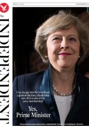 The Independent () Newspaper Front Page for 12 July 2016