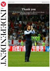 The Independent () Newspaper Front Page for 12 July 2018