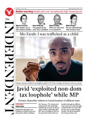 The Independent () Newspaper Front Page for 12 July 2022