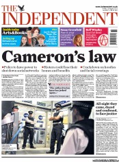 The Independent () Newspaper Front Page for 12 August 2011