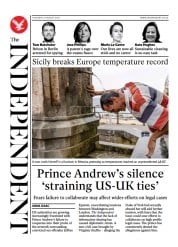 The Independent () Newspaper Front Page for 12 August 2021
