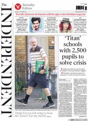 The Independent () Newspaper Front Page for 12 September 2015