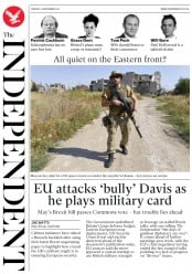 The Independent () Newspaper Front Page for 12 September 2017