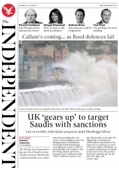 The Independent () Newspaper Front Page for 13 October 2018
