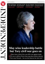 The Independent () Newspaper Front Page for 13 December 2018