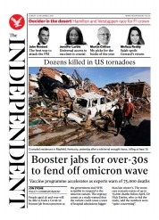 The Independent () Newspaper Front Page for 13 December 2021