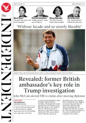 The Independent () Newspaper Front Page for 13 January 2017