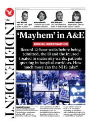 The Independent () Newspaper Front Page for 13 January 2023