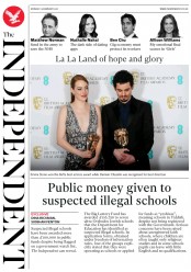 The Independent () Newspaper Front Page for 13 February 2017