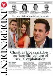 The Independent () Newspaper Front Page for 13 February 2018