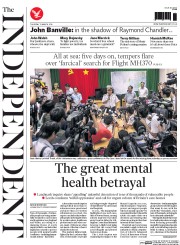 The Independent () Newspaper Front Page for 13 March 2014