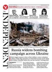 The Independent () Newspaper Front Page for 13 March 2022