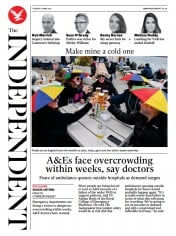 The Independent () Newspaper Front Page for 13 April 2021