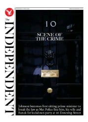 The Independent () Newspaper Front Page for 13 April 2022
