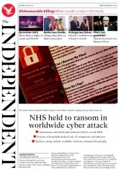 The Independent () Newspaper Front Page for 13 May 2017