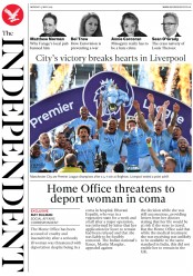 The Independent () Newspaper Front Page for 13 May 2019