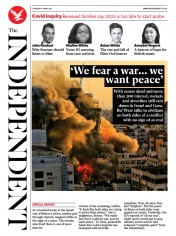 The Independent () Newspaper Front Page for 13 May 2021