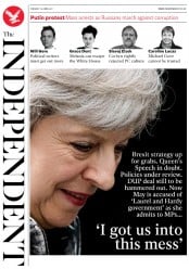 The Independent () Newspaper Front Page for 13 June 2017