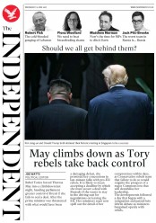 The Independent () Newspaper Front Page for 13 June 2018