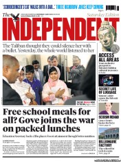 The Independent () Newspaper Front Page for 13 July 2013
